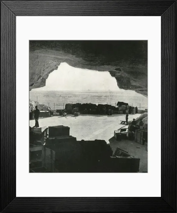 Framed Print : Huge bombproof stores and repair shops were made from the caves, c1942-1943, (1945)