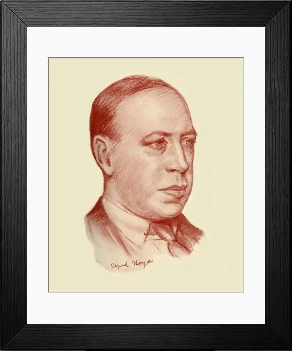 Framed Print : Alfred Noyes, 1928. Creator: Frank E Slater Framed Print : Alfred Noyes, 1928. Creator: Frank E Slater