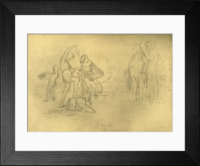 Framed Print : Fremde in Italien, mid-late 19th century, (c1924). Creator: Carl Spitzweg Framed Print : Fremde in Italien, mid-late 19th century, (c1924). Creator: Carl Spitzweg