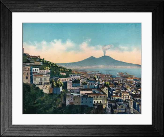 Framed Print : Napoli - Panorama Da Via Tasso, (From Via Tasso), c1900. Creator: Unknown Framed Print : Napoli - Panorama Da Via Tasso, (From Via Tasso), c1900. Creator: Unknown