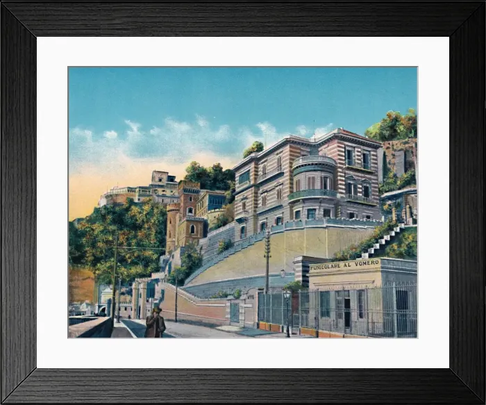 Framed Print : Napoli - Corso Vittorio Emanuele, Hotel Bertolini E Funicolare Vomero, c1900. Creator: Unknown Framed Print : Napoli - Corso Vittorio Emanuele, Hotel Bertolini E Funicolare Vomero, c1900. Creator: Unknown