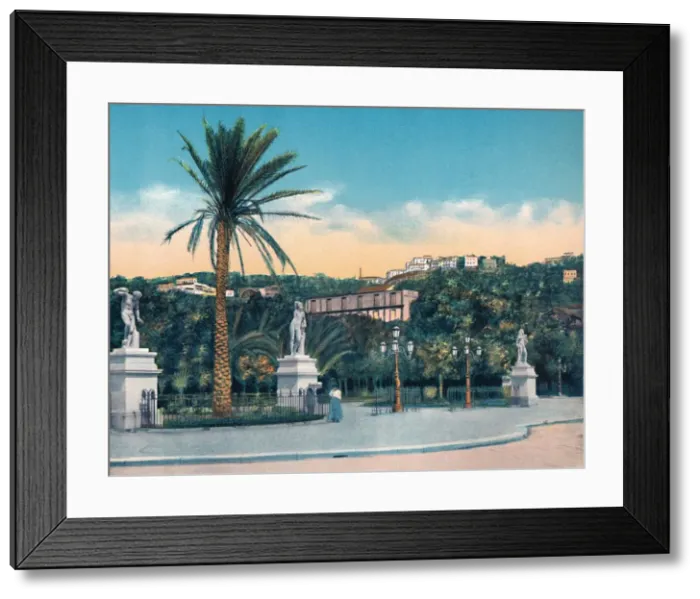Framed Print : Napoli - Entrata Villa Comunale, c1900. Creator: Unknown Framed Print : Napoli - Entrata Villa Comunale, c1900. Creator: Unknown