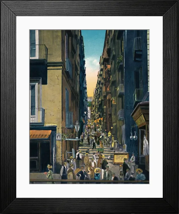 Framed Print : Napoli - Gradoni Di Chiaia, c1900. Creator: Unknown Framed Print : Napoli - Gradoni Di Chiaia, c1900. Creator: Unknown