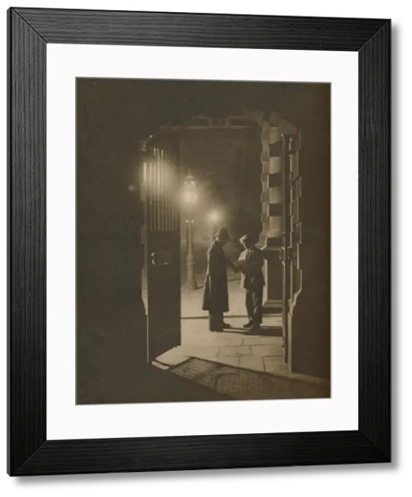 Framed Print : An incident at The Yard in the small hours, c1935. Creator: Unknown Framed Print : An incident at The Yard in the small hours, c1935. Creator: Unknown