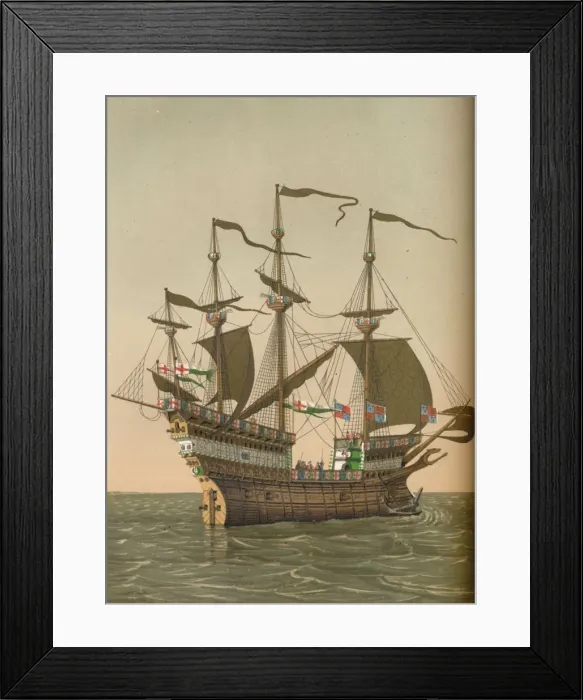 Framed Print : The Great Harry, c1520, (1849). Creator: Kellerhoven Framed Print : The Great Harry, c1520, (1849). Creator: Kellerhoven