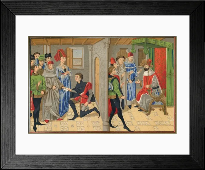 Framed Print : Scene from the tale of Renaud De Montauban, 15th century, (1849). Creator: Kellerhoven Framed Print : Scene from the tale of Renaud De Montauban, 15th century, (1849). Creator: Kellerhoven