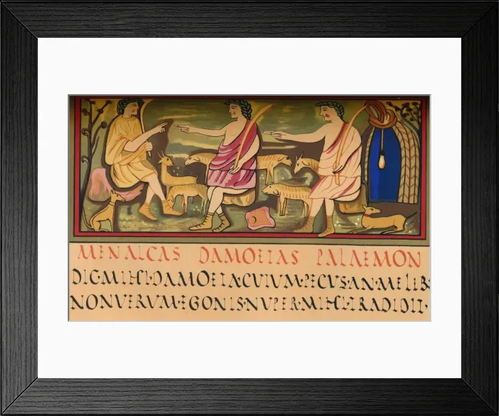 Framed Print : Menalcas, Damoetas and Palaemon, 5th century, (1849). Creator: Walter Framed Print : Menalcas, Damoetas and Palaemon, 5th century, (1849). Creator: Walter