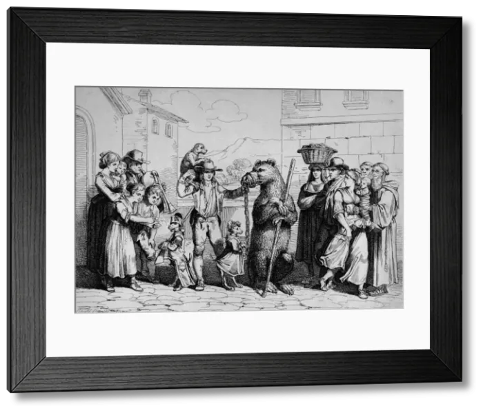 Framed Print : Il Ballo dell Orso, 1815. Creator: Bartolomeo Pinelli Framed Print : Il Ballo dell Orso, 1815. Creator: Bartolomeo Pinelli
