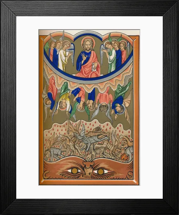 Framed Print : The Fall of the Rebel Angels, c1260, (1849). Creator: Lemercier