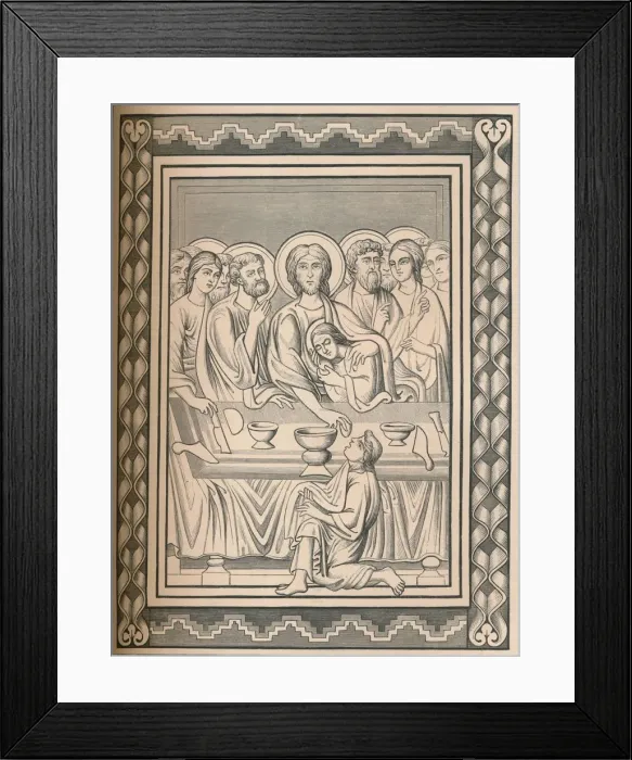 Framed Print : Christ and saints, 12th century, (1849). Creator: Bisson & Cottard Framed Print : Christ and saints, 12th century, (1849). Creator: Bisson & Cottard