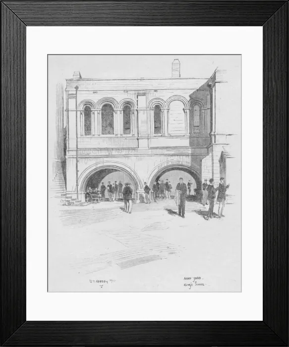 Framed Print : Mint Yard, Kings School, c1915. Creator: W M Keesey Framed Print : Mint Yard, Kings School, c1915. Creator: W M Keesey
