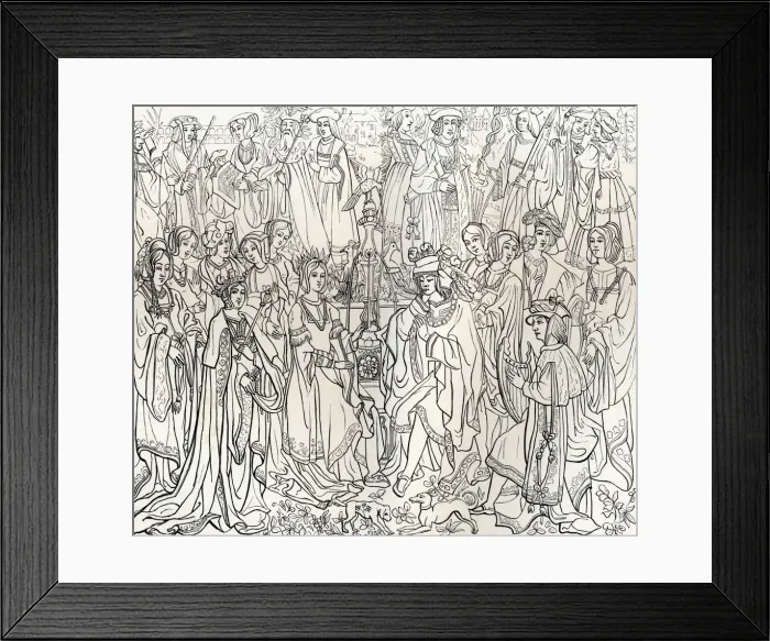 Framed Print : Marriage of King Louis XII of France and Mary Tudor, 16th century, (1849). Creator