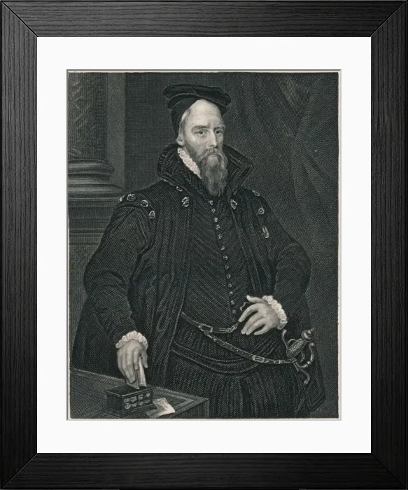 Framed Print : Ambrose Dudley, Earl of Warwick, (early-mid 19th century). Creator: Henry Thomas Ryall Framed Print : Ambrose Dudley, Earl of Warwick, (early-mid 19th century). Creator: Henry Thomas Ryall