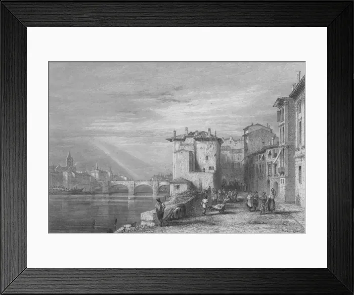 Framed Print : Verona, 1832. Creator: Edward Francis Finden