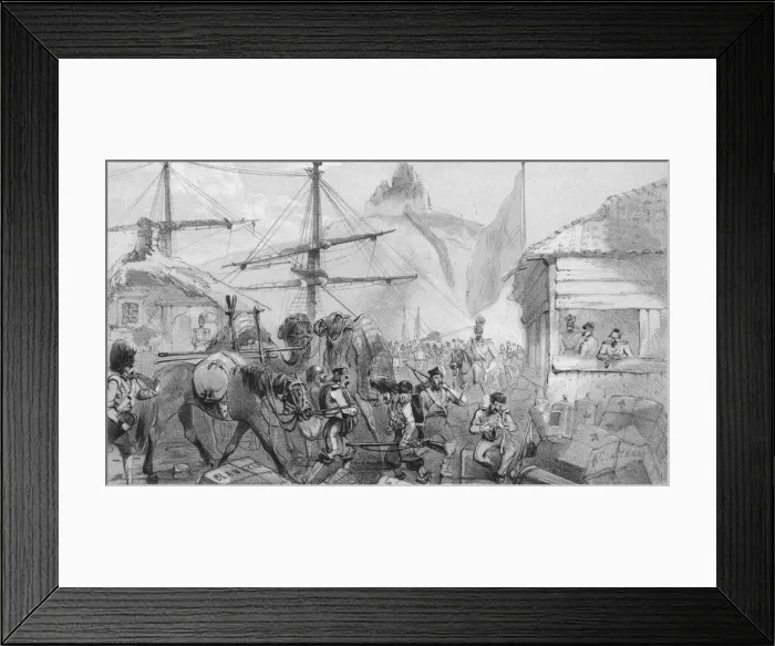 Framed Print : Harbour of Balaklava. The Landing Place, c1850s. Creator: Unknown Framed Print : Harbour of Balaklava. The Landing Place, c1850s. Creator: Unknown