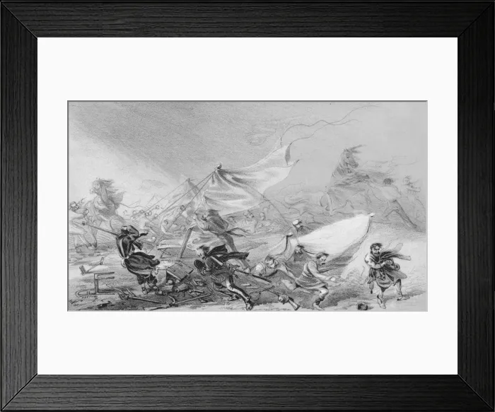 Framed Print : Camp Before Sebastopol - Effects of the Frightful Storm on the 14th Nov, 1854, (1850s) Framed Print : Camp Before Sebastopol - Effects of the Frightful Storm on the 14th Nov, 1854, (1850s)