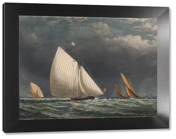 The Sailing Match; Yachts Rounding The Flag Buoy, 19th century? Creator: J Godden