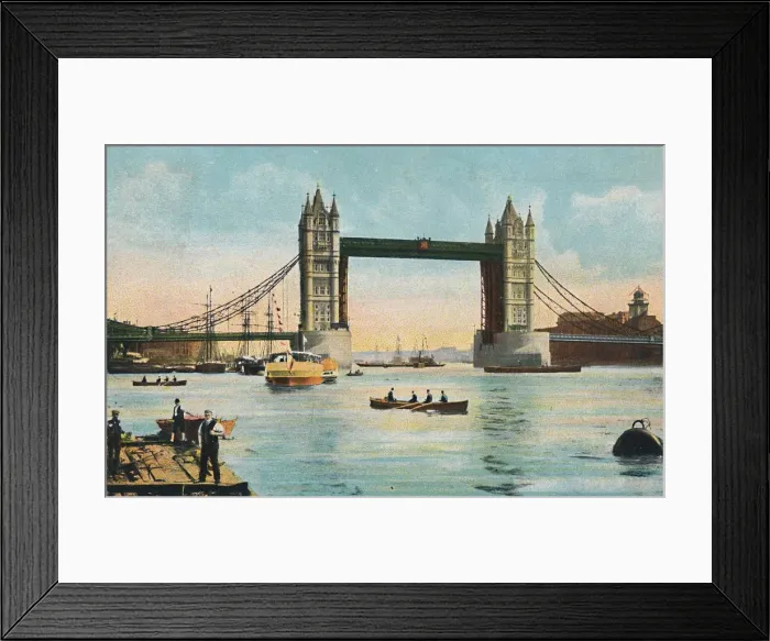 Framed Print : London - Tower Bridge, 1908. Creator: Unknown