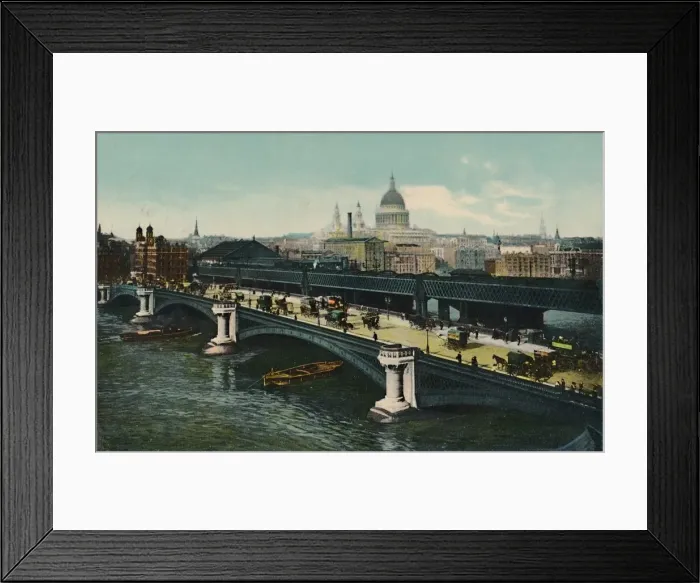 Framed Print : Blackfriars Bridge, London, 1911. Creator: Unknown Framed Print : Blackfriars Bridge, London, 1911. Creator: Unknown