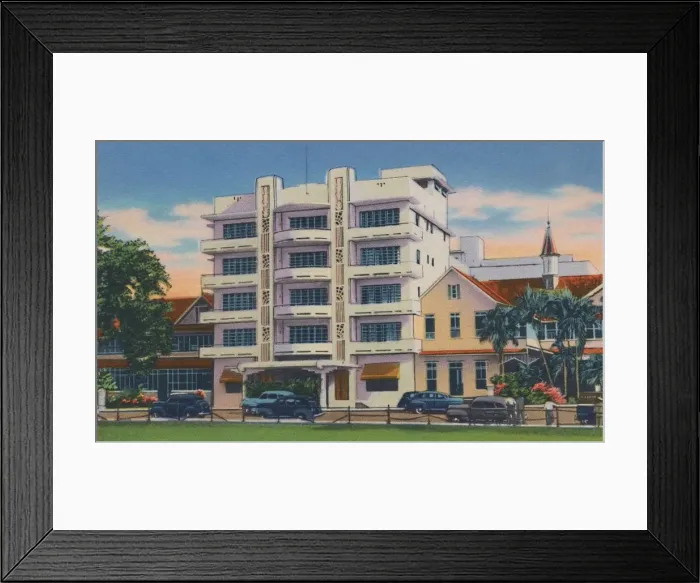 Framed Print : Queens Park Hotel, Port of Spain, Trinidad, B. W. I. c1940s. c1940s. Creator: Unknown
