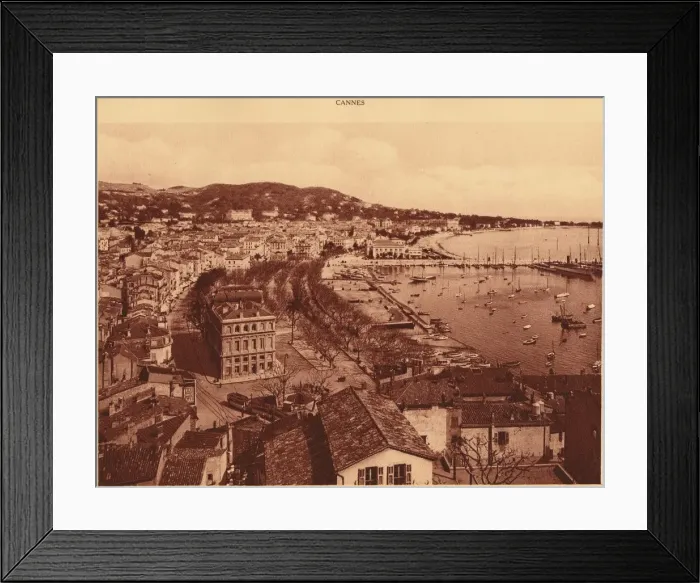 Framed Print : View taken from the Mont Chevalier, Cannes, 1930. Creator: Unknown Framed Print : View taken from the Mont Chevalier, Cannes, 1930. Creator: Unknown