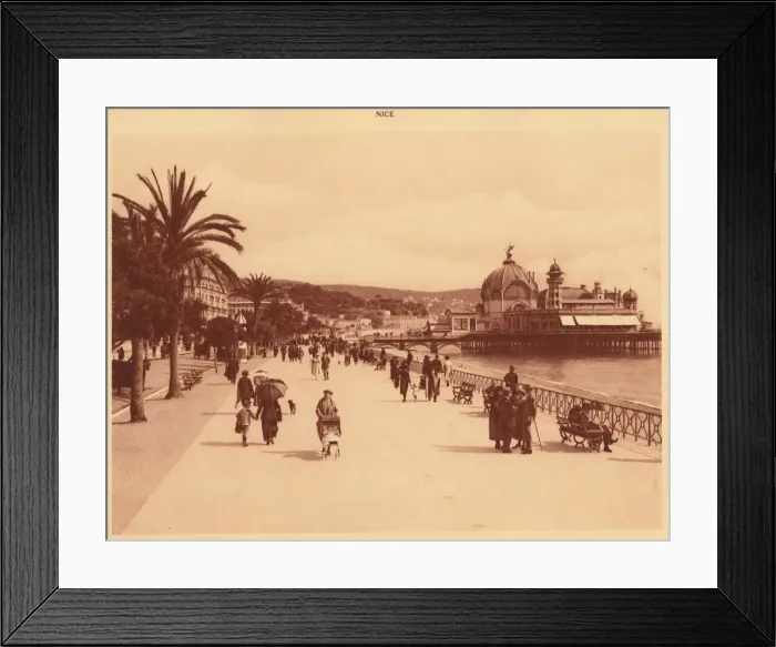 Framed Print : Promenade des Anglais and the Jetty Palace, Nice, 1930. Creator: Unknown Framed Print : Promenade des Anglais and the Jetty Palace, Nice, 1930. Creator: Unknown