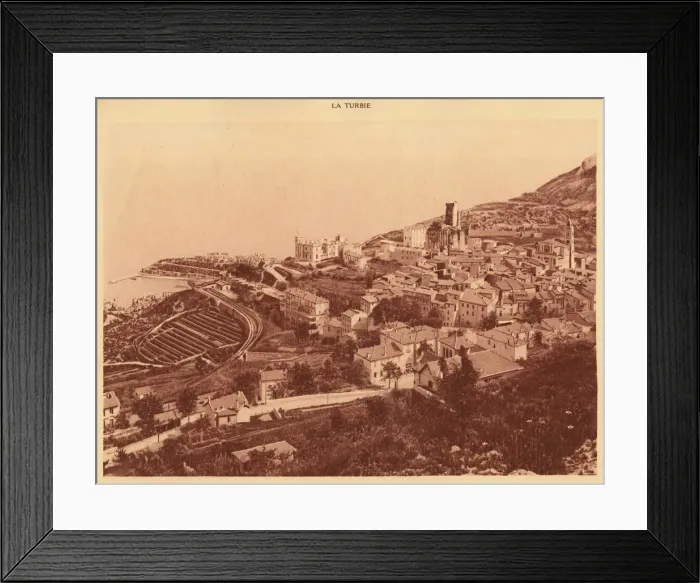 Framed Print : Panorama and view of la Turbie, Monaco, 1930. Creator: Unknown Framed Print : Panorama and view of la Turbie, Monaco, 1930. Creator: Unknown