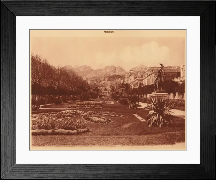 Framed Print : The Public Garden, Menton, 1930. Creator: Unknown Framed Print : The Public Garden, Menton, 1930. Creator: Unknown