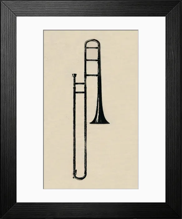 Framed Print : Slide Trombone, 1910. Creator: Unknown Framed Print : Slide Trombone, 1910. Creator: Unknown