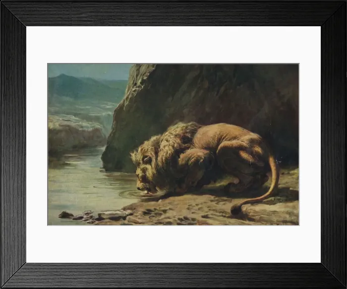 Framed Print : The King Drinks, 1881, (1922). Creator: Briton Riviere Framed Print : The King Drinks, 1881, (1922). Creator: Briton Riviere