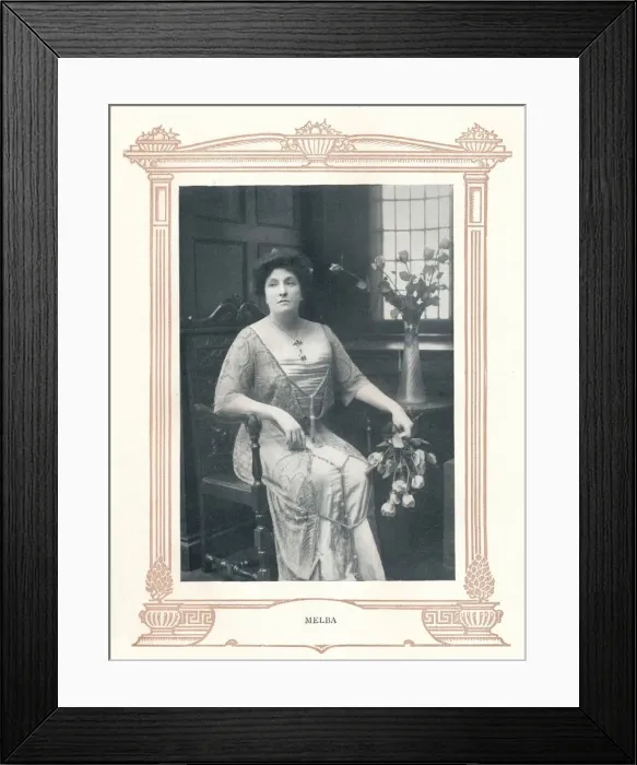 Framed Print : Melba, 1895. Creator: Dover Street Studios Framed Print : Melba, 1895. Creator: Dover Street Studios
