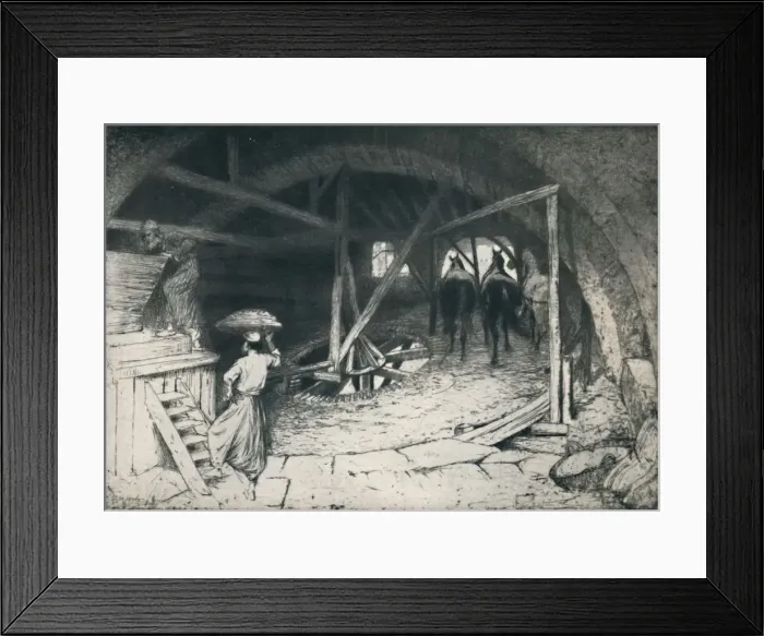 Framed Print : A Galilean Flour Mill, late 19th-early 20th century, (1922). Creator: William Brassey Hole Framed Print : A Galilean Flour Mill, late 19th-early 20th century, (1922). Creator: William Brassey Hole