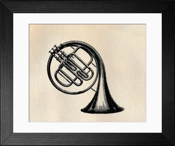 Framed Print : Valve Horn, 1895. Creator: Unknown Framed Print : Valve Horn, 1895. Creator: Unknown