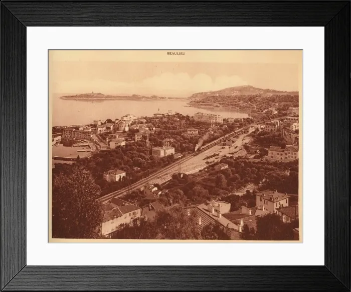 Framed Print : General view and Cap Ferrat, Beaulieu, 1930. Creator: Unknown Framed Print : General view and Cap Ferrat, Beaulieu, 1930. Creator: Unknown