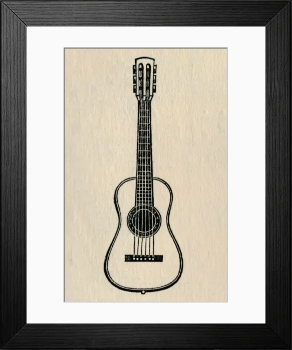 Framed Print : The Guitar, 1895. Creator: Unknown Framed Print : The Guitar, 1895. Creator: Unknown