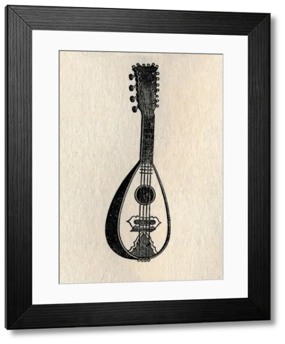 Framed Print : The Mandoline, 1895. Creator: Unknown Framed Print : The Mandoline, 1895. Creator: Unknown