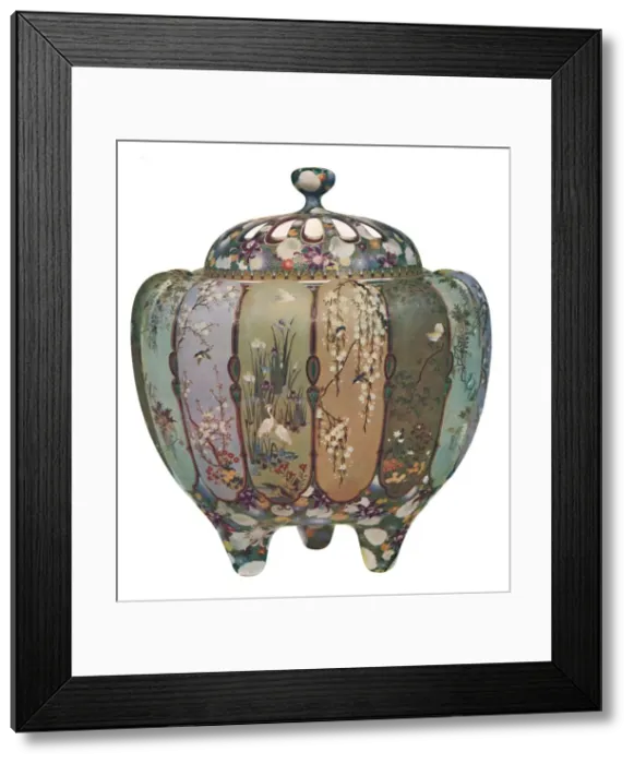 Framed Print : Japanese incense burner - Cloisonne ware, 1914. Creator: Unknown Framed Print : Japanese incense burner - Cloisonne ware, 1914. Creator: Unknown