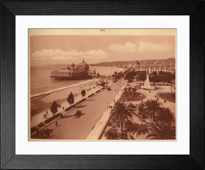 Framed Print : The Gardens and the Jetty Palace, Nice, 1930. Creator: Unknown Framed Print : The Gardens and the Jetty Palace, Nice, 1930. Creator: Unknown