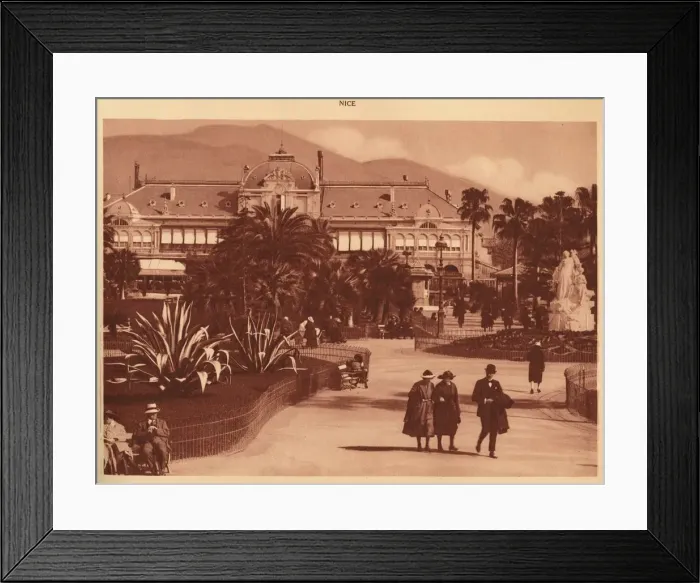 Framed Print : The Gardens and the Casino, Nice, 1930. Creator: Unknown Framed Print : The Gardens and the Casino, Nice, 1930. Creator: Unknown