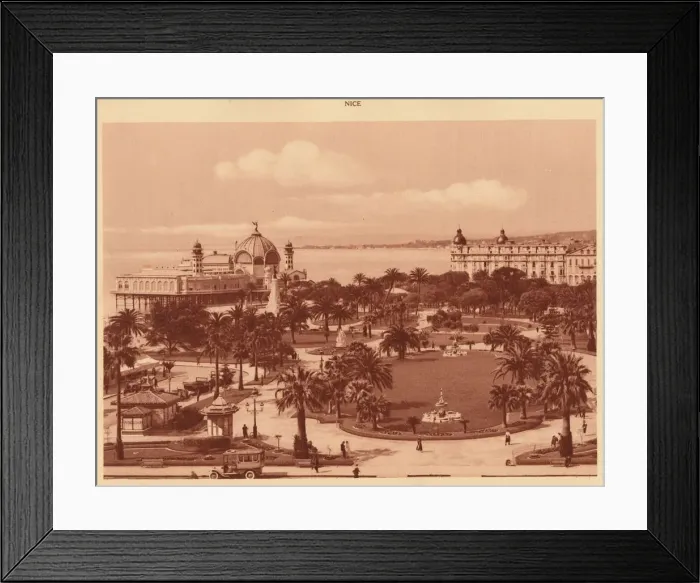 Framed Print : The Gardens seen from the Casino, Nice, 1930. Creator: Unknown Framed Print : The Gardens seen from the Casino, Nice, 1930. Creator: Unknown