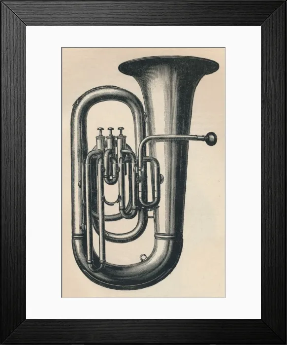Framed Print : E? Bombardon with three valves, 1910. Creator: Unknown Framed Print : E? Bombardon with three valves, 1910. Creator: Unknown