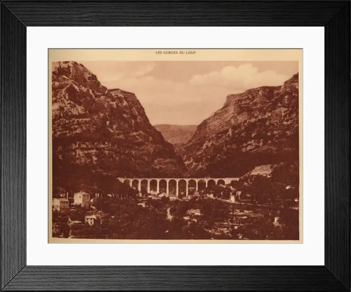 Framed Print : The Viaduct and the access to the Gorges, 1930. Creator: Unknown Framed Print : The Viaduct and the access to the Gorges, 1930. Creator: Unknown