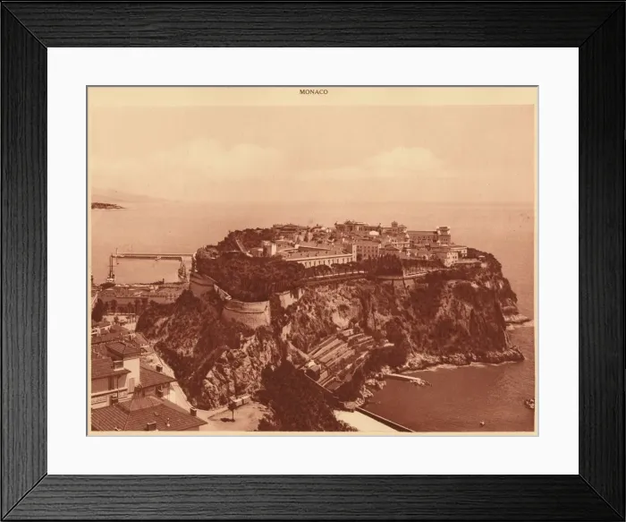Framed Print : General view of the Principality of Monaco, 1930. Creator: Unknown Framed Print : General view of the Principality of Monaco, 1930. Creator: Unknown