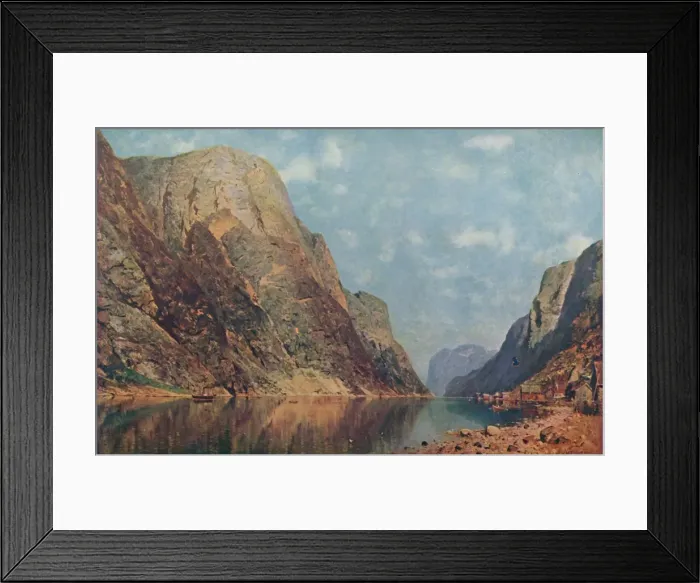 Framed Print : Sogne Fiord, Norway, late 19th century, (1914). Creator: Adelsteen Normann Framed Print : Sogne Fiord, Norway, late 19th century, (1914). Creator: Adelsteen Normann