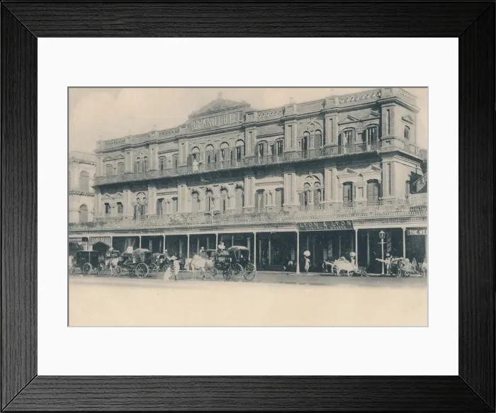 Framed Print : Grand Hotel, Calcutta, 1902. Creator: Unknown Framed Print : Grand Hotel, Calcutta, 1902. Creator: Unknown
