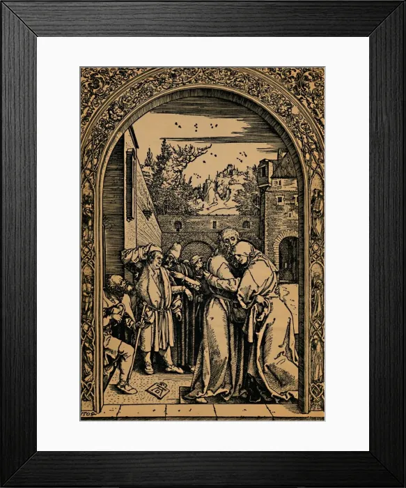 Framed Print : Joachim und Anna, 1504. Creator: Albrecht Durer Framed Print : Joachim und Anna, 1504. Creator: Albrecht Durer