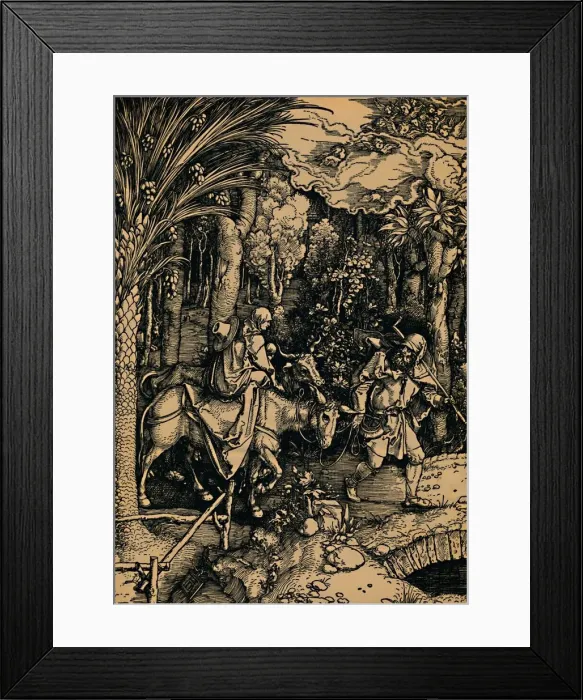 Framed Print : De Flucht Nach Agypten, ( The Flight into Egypt ), 1503-1504. Creator: Albrecht Durer Framed Print : De Flucht Nach Agypten, ( The Flight into Egypt ), 1503-1504. Creator: Albrecht Durer
