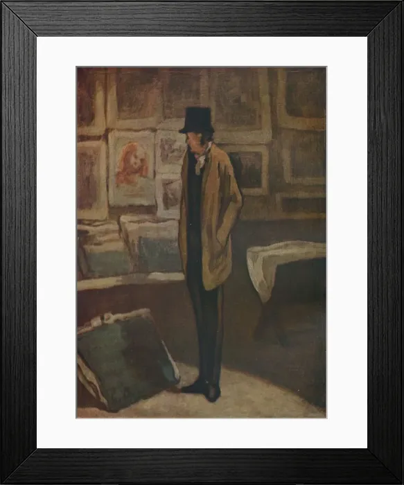 Framed Print : The Print-Lover, 1857-1860, (1937). Creator: Honore Daumier Framed Print : The Print-Lover, 1857-1860, (1937). Creator: Honore Daumier