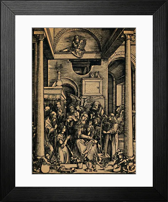 Framed Print : Die Verehrung der Maria, ( The Veneration of Mary ), 1504. Creator: Albrecht Durer Framed Print : Die Verehrung der Maria, ( The Veneration of Mary ), 1504. Creator: Albrecht Durer
