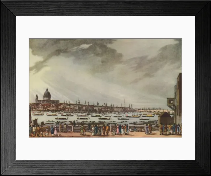 Framed Print : Lord Nelsons Funeral Procession by Water from Greenwich Hospital to Whitehall, January 9th Framed Print : Lord Nelsons Funeral Procession by Water from Greenwich Hospital to Whitehall, January 9th